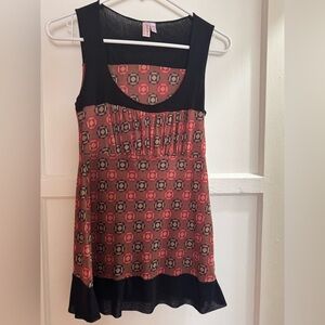 Red and Black Patterned Tank